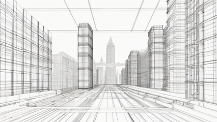 Fototapeta premium city skyscrapers