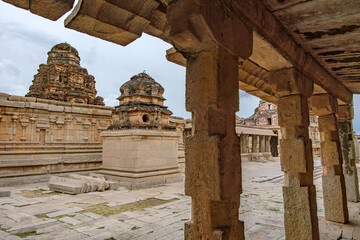 The Krishna Temple at Hampi India. This temple is dedicated to Lord Balakrishna, the form of Lord...