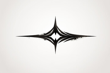 Fototapeta premium Sketch of isolated black painted arrow 