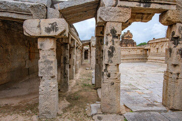 The Krishna Temple at Hampi India. This temple is dedicated to Lord Balakrishna, the form of Lord...