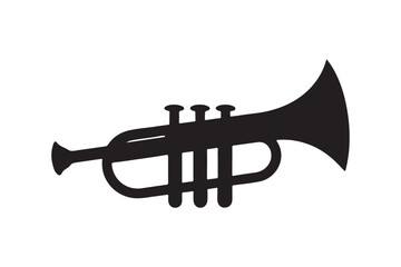 Trumpet Silhouette vector illustration, Trumpet Silhouette, Trumpet Silhouette, PNG 