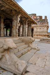 Obraz premium The Krishna Temple at Hampi India. This temple is dedicated to Lord Balakrishna, the form of Lord Krishna when he was an infant and was built in the year 1513 A.D.