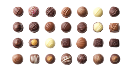 Assortment of Gourmet Chocolates, dark chocolate, milk chocolate, white chocolate, assorted fillings ,chocolate, confectionery