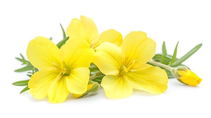 Fototapeta premium Yellow Flowers on White Background