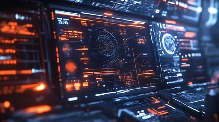 Obraz premium Futuristic Spaceship Interior