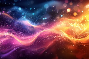 Obraz premium Captivating light waves a multimedia journey through vibrant color manipulation