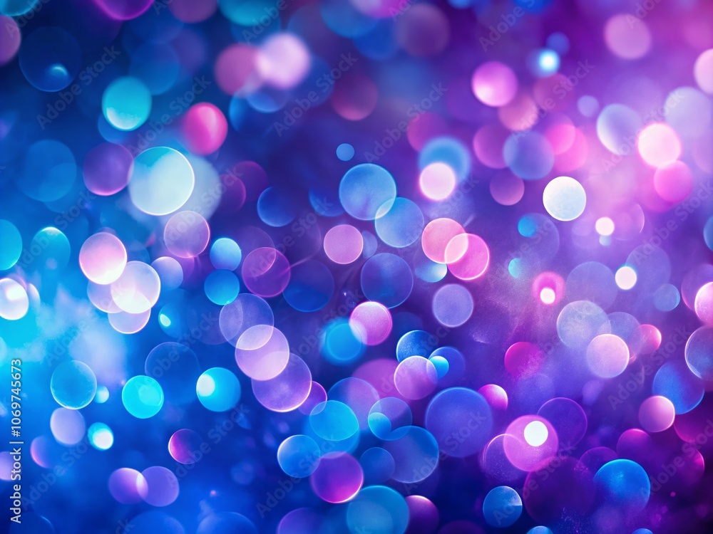 Poster enchanting abstract bokeh background in purple and blue hues for creative projects and visual enhanc