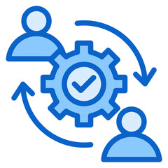 Lean Management Blue Icon