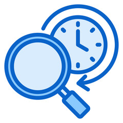 Time Tracking Blue Icon