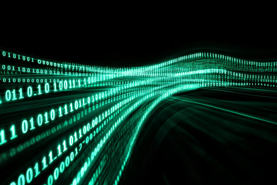 Green digital binary code  