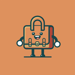 Minimalist Brown Office Bag Vector