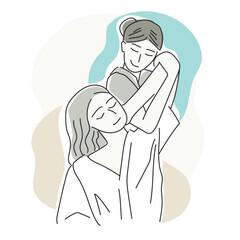 Thai Massage Spa Poses Minimal Drawing Vector 5