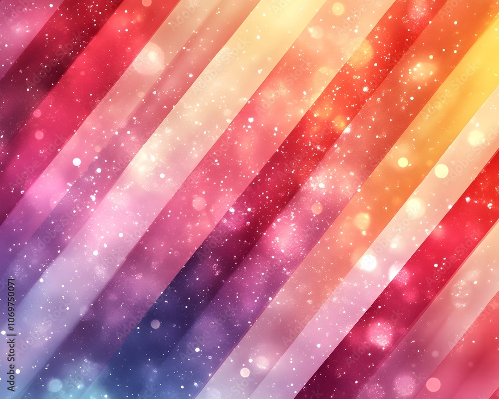 Fototapete Bright gradient background with colorful grains. It represents a mix of energy, movement, fun and liveliness with the grain of old computer graphics or noisy TV. It has a retro or futuristic feel.
