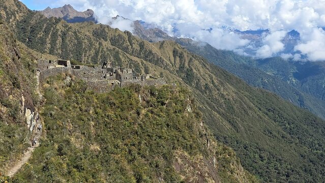 Sayacmarca, lost Inca miliary fortress located along the Inca Trail to Machu Picchu. It was never discovered due to its hidden location in the Andes.