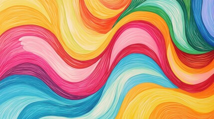 Obraz premium Vibrant Swirls of Colorful Abstract Art
