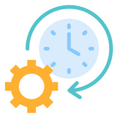 Time Efficiency Flat Icon