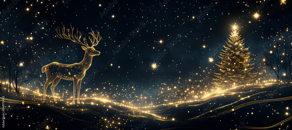 Fototapete background is black, with stars and light lines shining on the left side of it. there's an elegant d