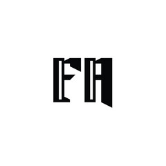 Obraz premium FA monogram logo design letter text name symbol monochrome logotype alphabet character simple logo