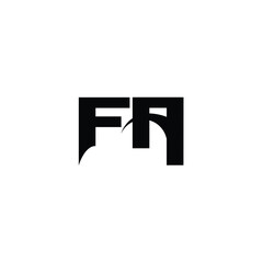 Obraz premium FA monogram logo design letter text name symbol monochrome logotype alphabet character simple logo