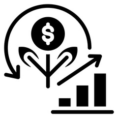 Return On Investment Glyph Icon