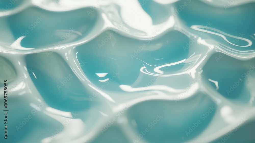 Aufkleber smooth aqua surface with glossy texture and ripples