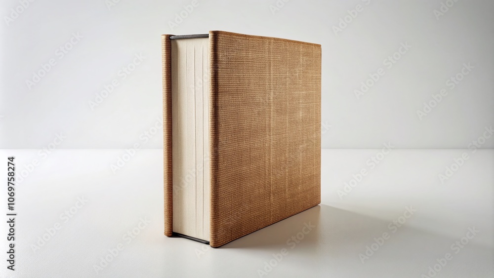 Poster high-quality textured book cover mockup isolated on white background perfect for designers and publi