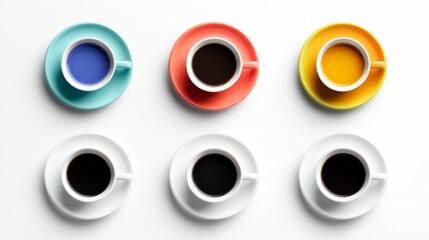 White coffee plate isolate on white background