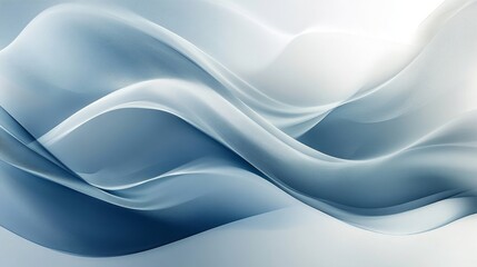 Obraz premium Serene Blue and White Abstract Wave Pattern for Minimalist Wallpapers