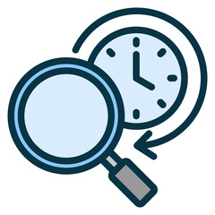 Time Tracking Outline Color Icon