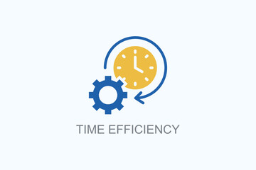Time Efficiency Vector  Or Logo Sign Symbol Illustration