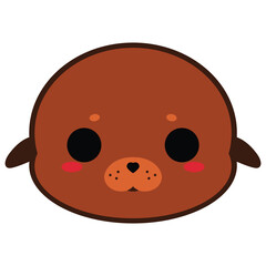 Cute Seal Lion with brown fur