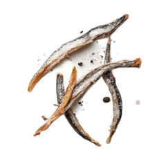 Fototapeta premium Dried Fish on White Background