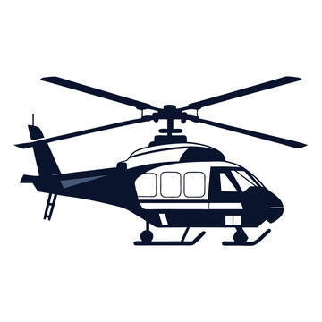 navy helicopter side view on white
