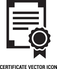 Certificate vector icon design
