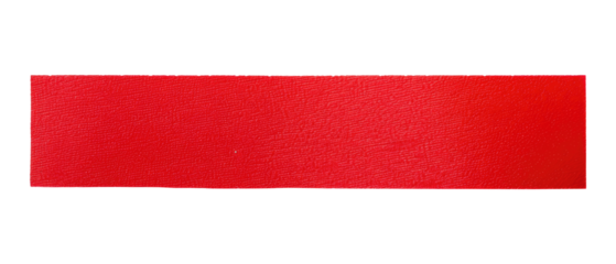 Piece of red tape isolated on transparent background