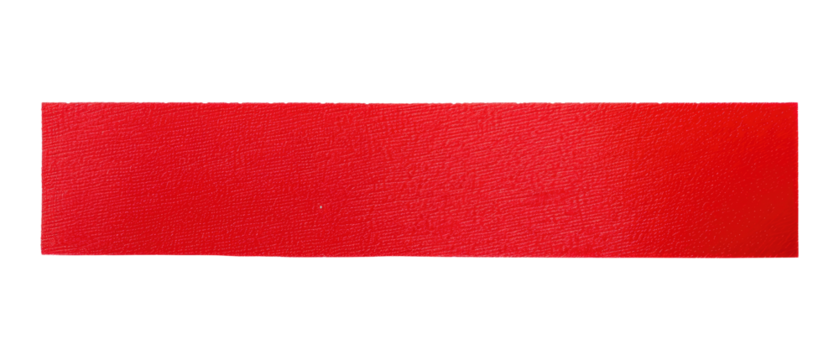 Piece of red tape isolated on transparent background