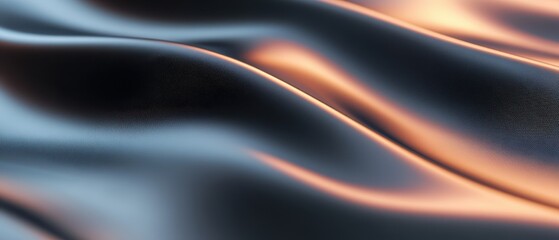 Abstract Metal Fluid: A captivating close-up of rippling metal, the surface reflecting soft light, and creating a dynamic play of shadow and color, evoking a sense of luxury and fluidity.