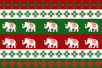 Christmas seamless pattern with deer and trees in a Nordic tribal design,perfect for festive decorations, vintage designs, and holiday-themed textiles,Traditional ethnic, geometric, ethnic,culture