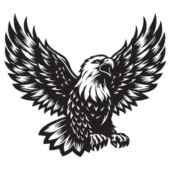 Eagle Silhouette vector art illustration