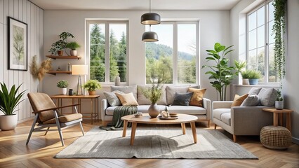 Minimalist Scandinavian Living Room Decor: Embrace Modern Home Design with a Harmonious Balance of Light, Space, and Style for an Inviting Atmosphere in Your Home