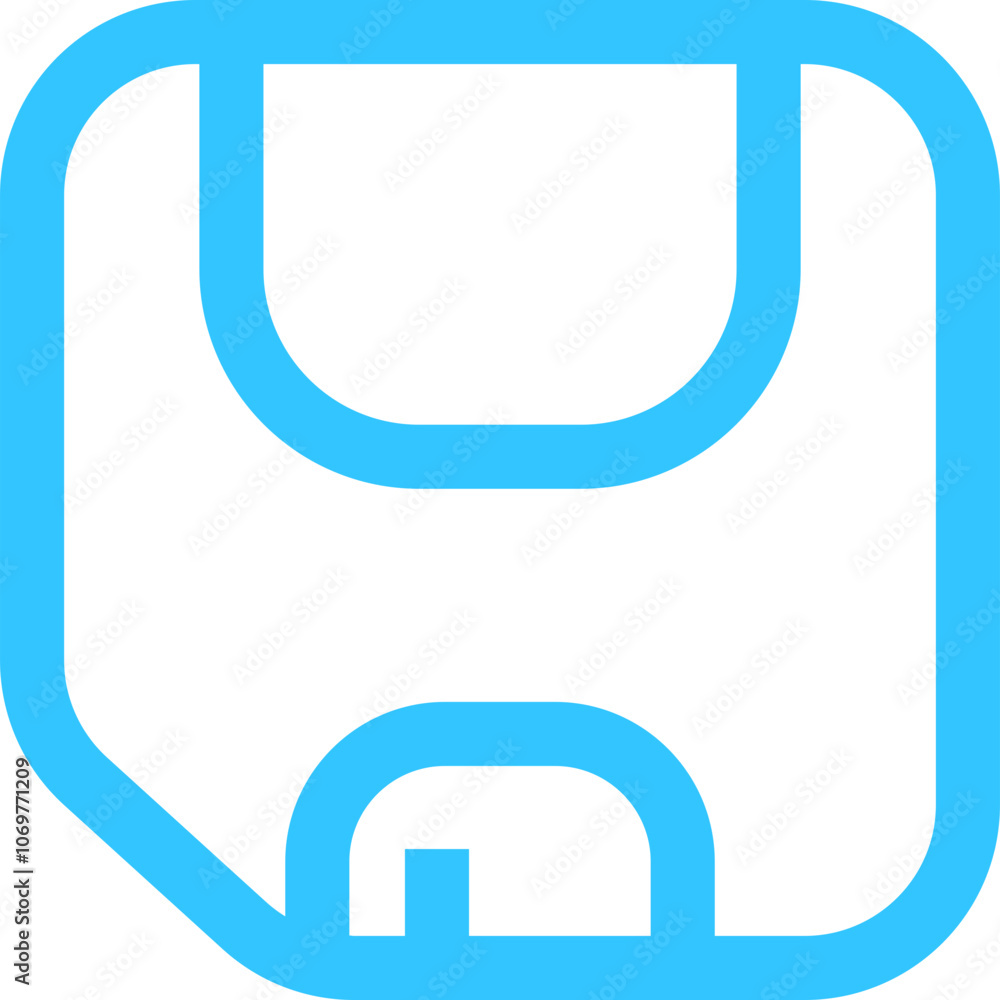Poster a minimalistic blue storage icon symbolizing data preservation and management in a digital environme