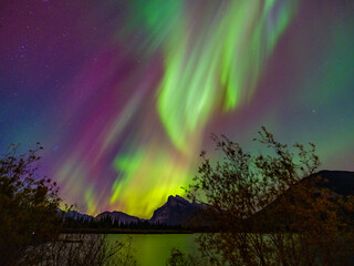 Vermilion Lakes Sunset Sunrise Banff National Park Northern Lights Aurora