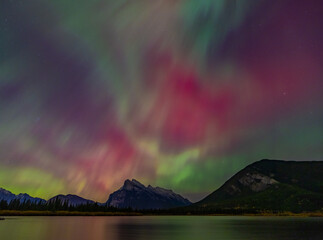 Vermilion Lakes Sunset Sunrise Banff National Park Northern Lights Aurora