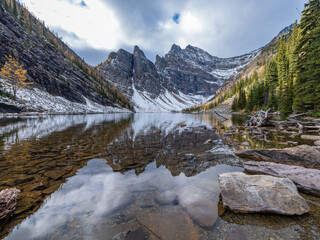 Agnes Lake Banff National Park Panorama