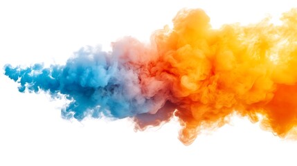 Abstract Blue Smoke Cloud
