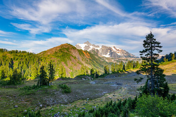North Cascades National Park Picture Lake View Point Mt Braker Shuksan Seattle Washington State