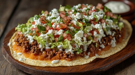 Delicious huaraches with meat and fresh toppings delight food lovers
