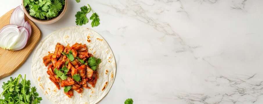 Savor the flavor of authentic pork adobada tacos with fresh ingredients