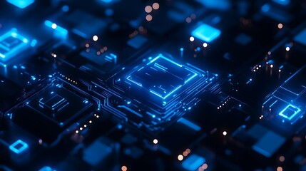 Fototapeta premium Abstract Circuitry: A Glimpse into the Digital Realm