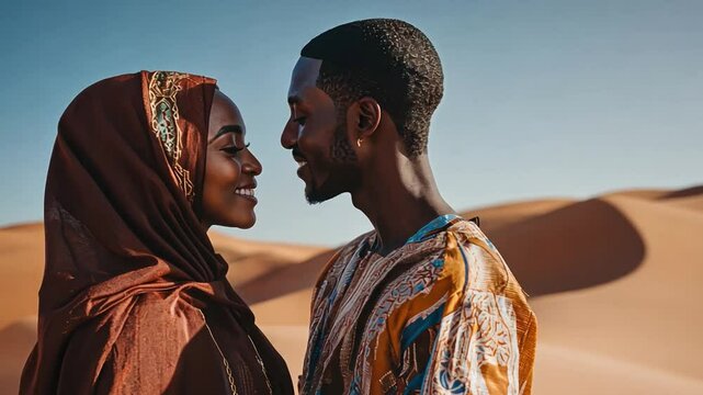 A Nigerian couple supports each other through life's challenges. Show the power of selfless love